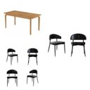 Ver imagem 2 de Conjunto Sala de Jantar Mesa Candian 6 Cadeiras Bless Yescasa Marrom/Preto