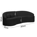 Ver imagem 4 de Sofá Orgânico Palermo 4 Lugares 210cm Bouclê - Sofa Store:bouclê Preto