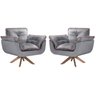 Kit 2 Poltronas Opalla com Debrum e Base Giratória - 1