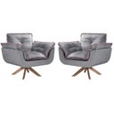 Ver imagem 2 de Kit 2 Poltronas Opalla com Debrum e Base Giratória