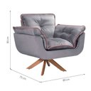 Ver imagem 3 de Kit 2 Poltronas Opalla com Debrum e Base Giratória