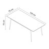 Mesa de Jantar Regular V4001 140cm X 80cm X 75cm - 3