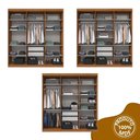 Ver imagem 5 de Guarda Roupa Casal 6 Portas Lugano MDF Marrom/Carvalho Vermontt/Off White