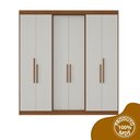 Ver imagem 3 de Guarda Roupa Casal 6 Portas Lugano MDF Marrom/Carvalho Vermontt/Off White
