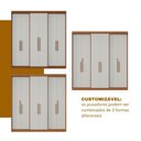 Ver imagem 7 de Guarda Roupa Casal 6 Portas Lugano MDF Marrom/Carvalho Vermontt/Off White