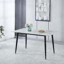 Ver imagem 1 de Mesa de Jantar Regular V4001 120cm x 75cm x 70cm Branco/Preto
