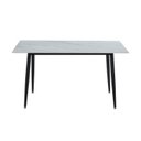 Ver imagem 4 de Mesa de Jantar Regular V4001 120cm x 75cm x 70cm Branco/Preto