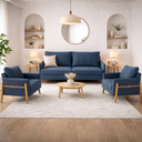 Ver imagem 1 de Conjunto Sala de Estar Orion com 1 Sofá 2 Lugares Living e 2 Poltronas