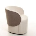 Ver imagem 4 de Poltrona 2035 – Estofada com Base Giratória e Design Elegante - Facinatta Offwhite