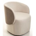 Ver imagem 3 de Poltrona 2035 – Estofada com Base Giratória e Design Elegante - Facinatta Offwhite