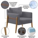 Ver imagem 6 de Conjunto Sala de Estar Orion com 1 Sofá 2 Lugares Living e 2 Poltronas