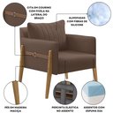 Ver mais imagens de Conjunto Sala de Estar Orion com 1 Sofá 2 Lugares Living e 2 Poltronas