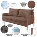 Ver imagem 7 de Conjunto Sala de Estar Orion com 1 Sofá 2 Lugares Living e 2 Poltronas