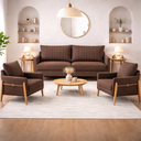 Ver imagem 1 de Conjunto Sala de Estar Orion com 1 Sofá 2 Lugares Living e 2 Poltronas