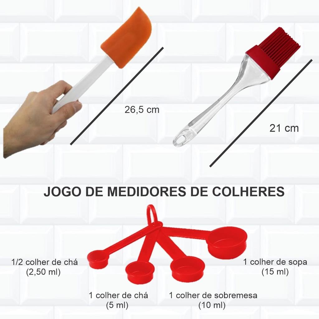 Kit Confeiteiro Completo Formas Bolo Caseiro Espátula Bicos - 6