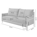 Ver imagem 4 de Conjunto Sala de Estar Orion com 1 Sofá 2 Lugares Living e 2 Poltronas