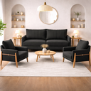 Ver imagem 1 de Conjunto Sala de Estar Orion com 1 Sofá 2 Lugares Living e 2 Poltronas