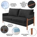 Ver imagem 7 de Conjunto Sala de Estar Orion com 1 Sofá 2 Lugares Living e 2 Poltronas