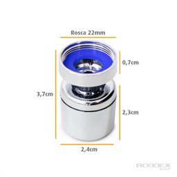 Bico Arejador Articulável Abs Cromado Rosca Fêmea 22mm - 2