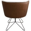 Ver imagem 6 de Poltrona Decorativa Chiara Base Orby Corano Marrom/poliéster Cinza Claro - Nexta Casa