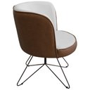 Ver imagem 7 de Poltrona Decorativa Chiara Base Orby Corano Marrom/poliéster Cinza Claro - Nexta Casa