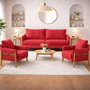 Ver imagem 1 de Conjunto Sala de Estar Orion com 1 Sofá 2 Lugares Living e 2 Poltronas