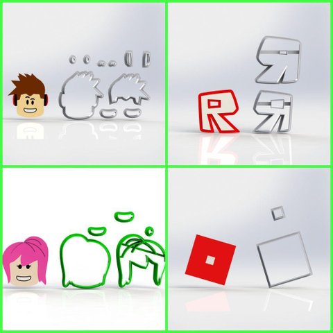 Cortador Kit Roblox - 4 Modelos Modulares 6 Cm