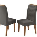 Ver imagem 6 de Conjunto Mesa de Jantar Retangular Amore 120x80cm com Vidro e 4 Cadeiras Yescasa Cinza/Mel/Grafite