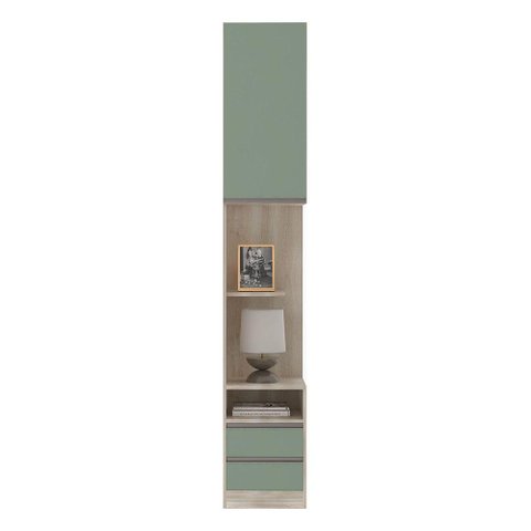 Mesa De Cabeceira Esquerdo 2 Gavetas Prime Plus Verde Jade