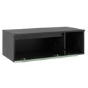 Ver imagem 3 de Gabinete Suspenso para Banheiro 80cm 1 Porta Basculante 1 Nicho Preto/Mármore Lunar/Verde Mar