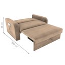 Ver imagem 5 de Sofá Cama Monte da Serra 2 Lugares 140cm Bege Suede com Baú Matrix