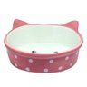 Prato Tigela Para Gatos Pet Porcelana - Rosa - 3