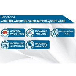 Colchão Solteirão para Hotelaria Bonnel System Class Pillow (96x203x25) - 2