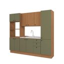 Ver imagem 2 de Cozinha Modulada Pixel Kappesberg 100% Mdp Canela/verde Frevo/canela 240cm