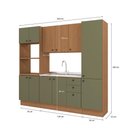 Ver imagem 3 de Cozinha Modulada Pixel Kappesberg 100% Mdp Canela/verde Frevo/canela 240cm