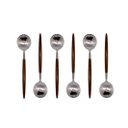 Ver imagem 1 de Cj Colheres P/sobremesa Inox Madeira Organic 6peças - 13cm