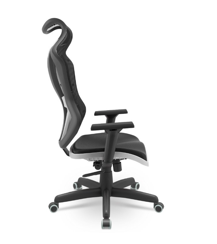 Cadeira Plaxmetal Gamer Vizon Dz Encosto Tela Mecanismo Relax System Detalhes Branco - 2
