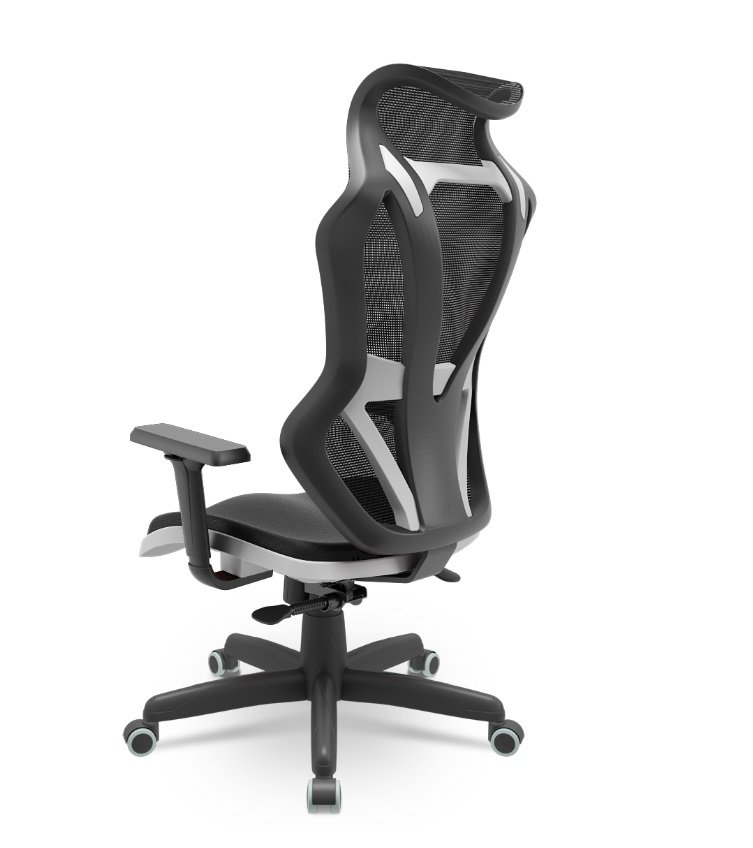 Cadeira Plaxmetal Gamer Vizon Dz Encosto Tela Mecanismo Relax System Detalhes Branco - 3