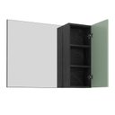 Ver imagem 3 de Espelheira para Banheiro 80cm 60cm x 17cm Preto/Mármore Lunar/Verde Mar