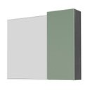 Ver imagem 4 de Espelheira Armário para Banheiro com Espelho 80cm 60cm x 17cm Preto/Mármore Lunar/Verde Mar