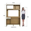Ver imagem 4 de Cozinha Compacta 4 Portas ,1 Gaveta e 1 Nicho para Forno Bege/Ipê/Cristalo