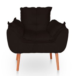 Kit 02 Poltronas Opala para Sala Confortável Resistente Marrom - 4