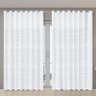 Cortina Forro Microfibra Voil Gaze Bordado 5,6 X 2,7 Leaves Branco - 2