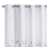 Cortina Forro Microfibra Voil Gaze Bordado 5,6 X 2,7 Leaves Branco - 4