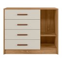 Ver imagem 4 de Cômoda Infantil Pérola Nature/off White - Peternella