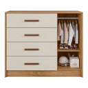 Ver imagem 2 de Cômoda Infantil Pérola Nature/off White - Peternella