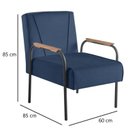 Ver imagem 3 de Kit 2 Poltronas para Sala de Estar Apolo Estilo Contemporâneo