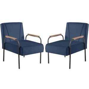 Kit 2 Poltronas para Sala de Estar Apolo Estilo Contemporâneo