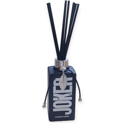 Difusor de Aromas Vidro Square Preto Fosco com Estampa Joker 250ml Vivre Fragrances Alecrim - Le Lis