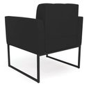 Ver imagem 6 de Kit 2 Poltronas Elisa Veludo Preto Base Metálica Industrial Preto - D'Rossi